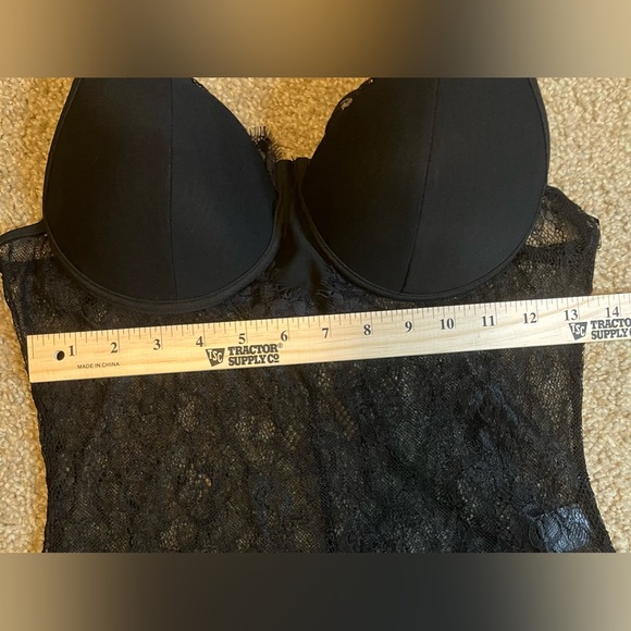 Haute Monde Black Lace Bodysuit size M - Picture 13 of 15